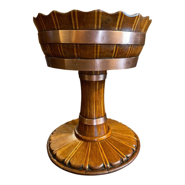 Dutch Mahogany And Copper Bound Centerpiece For Sale