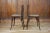 Set of French Cined Wooden Bistro Chairs For Sale - Image 4 of 7