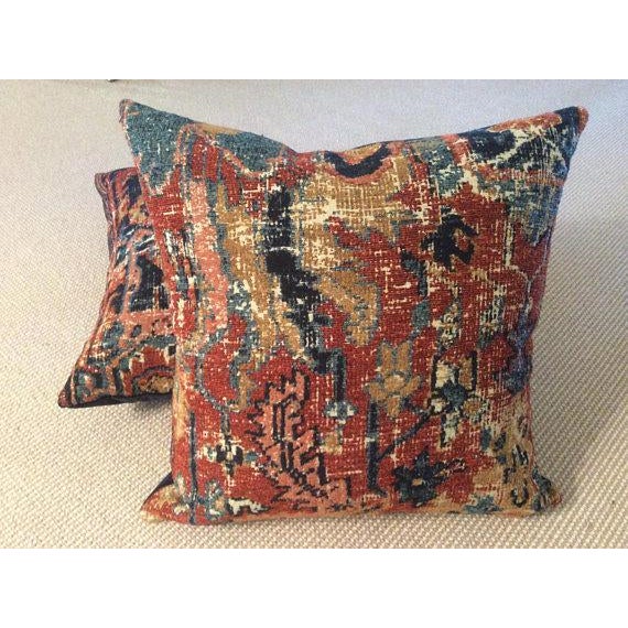 Ralph Lauren Old Taddington Jasper Persian Rug Pillows A Pair
