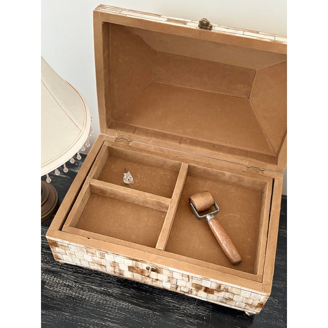 Wood Maitland-Smith Harlequin Large Jewelry Box Keepsakes For Sale - Image 7 of 9