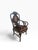 Vintage Chinese Hardwood Armchair With Mother-of-Pearl Inlay and Carved Longevity Motifs For Sale - Image 4 of 15