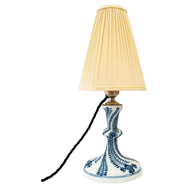 Meissen Porcelain Table Lamp with Fabric Shade, Germany, 1950s For Sale - Image 14 of 14