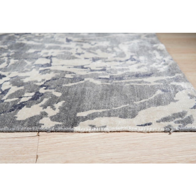 Traditional 6x9 Emery Abstract Pattern Floral Traditional Hand Knotted Wool Carpet Rug For Sale - Image 3 of 6