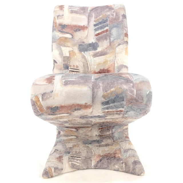 Set of 6 S Shape Curved Abstract Upholstery Baughman Style Dining Chairs MINT For Sale - Image 10 of 11