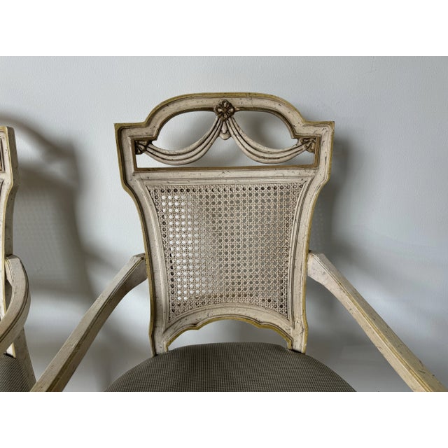 Vintage Drexel Heritage Neoclassical - Style Accent Chairs - a Pair For Sale In Miami - Image 6 of 12