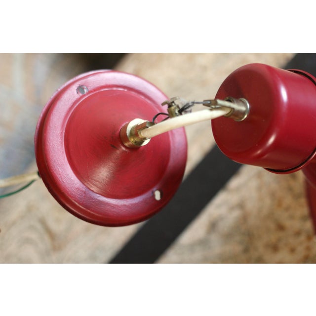 Metal 1990s Red Nautical Lamp - Fisherman Light Fixture For Sale - Image 7 of 10