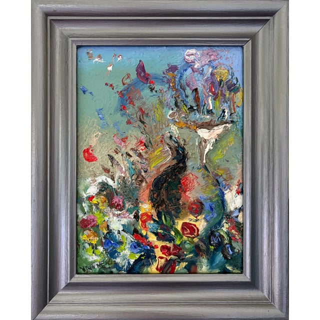 “Vase of Flowers”, Abstract Floral, Oil Painting, Abstract Art For Sale - Image 9 of 18