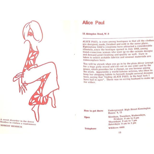 "Get Dressed: A Useful Guide to London's Boutiques" 1966 Bultitude, Millicent [Edited By] For Sale - Image 10 of 12