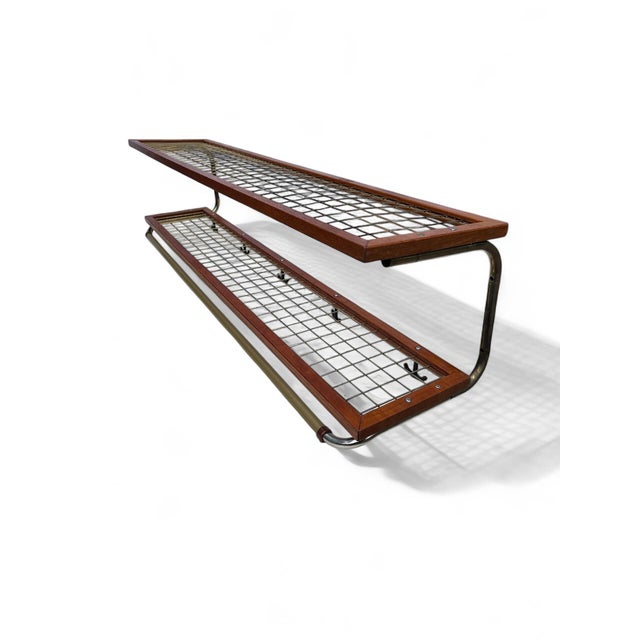 Scandinavian Wall-Mounted Coat Rack, 1960s For Sale - Image 6 of 6