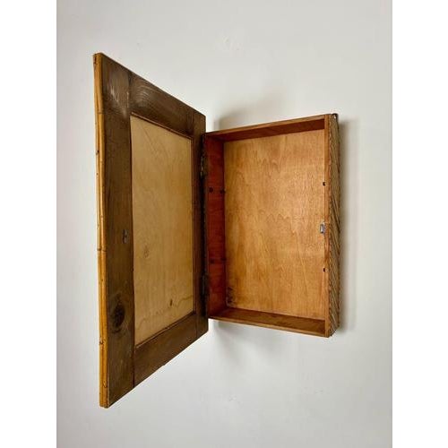 1960s Vintage Italian Bathroom Mirror Cabinet in Bamboo, 1960s For Sale - Image 5 of 12