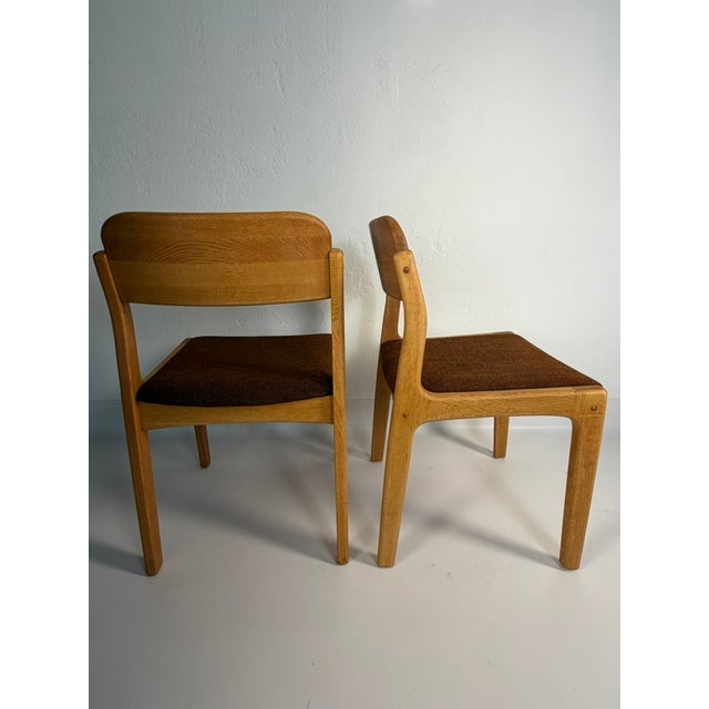 Dining Chairs in Oak by Henning Kjærnulf for Vejle Mobelfabrik, Denmark, 1960s, Set of 2 For Sale - Image 12 of 13