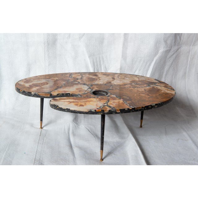 Mid 20th Century Painter's Palette Marble Coffee Table For Sale - Image 5 of 12