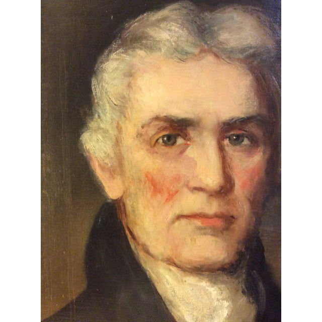 19th Century Portrait Oil Painting of a Distinguished Gentleman, Framed For Sale - Image 12 of 13