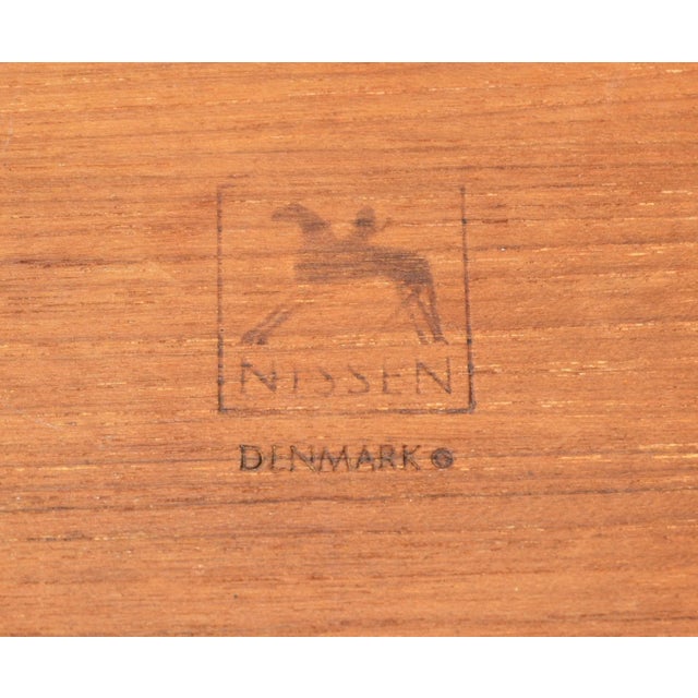 1960 Nissen Denmark Eames Era Scandinavian Modern Round Teak Lidded Ice Bucket For Sale - Image 11 of 13