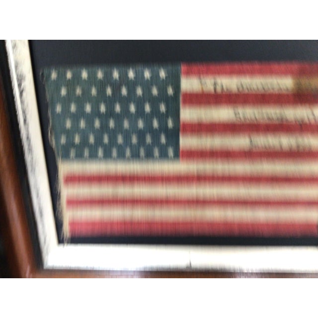 American Antique 48 Star American Flag 1911 With an Inscription. For Sale - Image 3 of 4