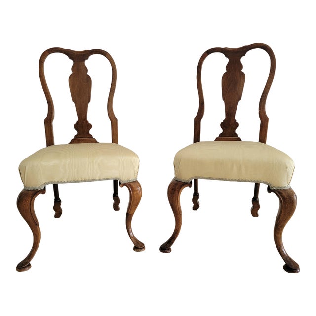 Late 19th C. Queen Anne Side Chairs - a Pair For Sale