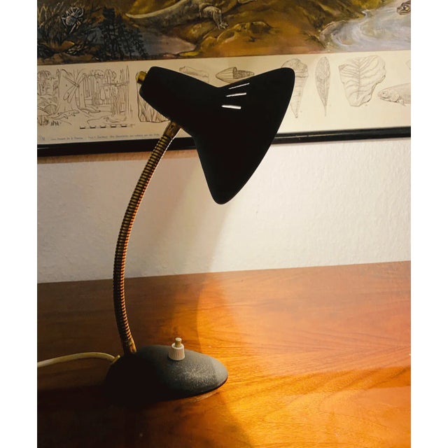 Vintage Desk Lamp in Black by Egon Hillebrand for Hillebrand Lighting, 1960s For Sale - Image 4 of 9