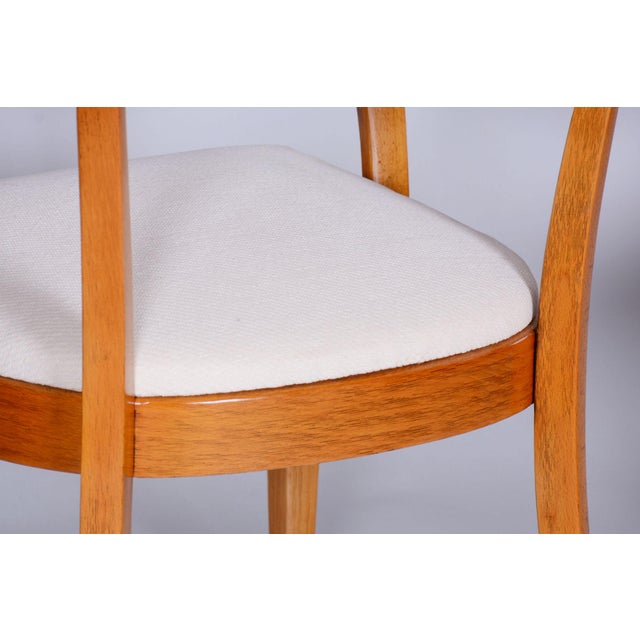 Art Deco Beech Armchairs attributed to Jindrich Halabala for Up Zavody, 1930s, Set of 2 For Sale - Image 10 of 12