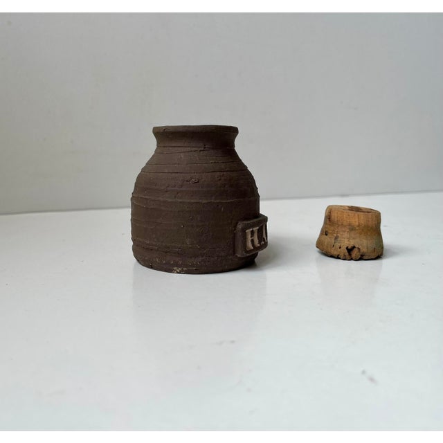Mid-Century Modern Vintage Danish Ceramic Hippie Hash Jar from Inge Hjort, 1960s For Sale - Image 3 of 8
