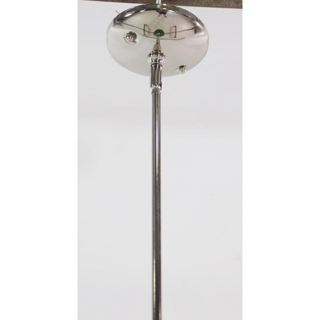 Green Mid 20th Century Modern Green Austrian Glass Nickel Pole Pendant Light For Sale - Image 8 of 8