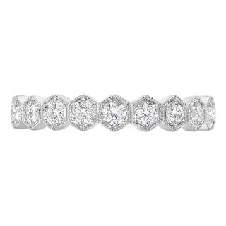 18K White Gold Diamond Eternity Band Ring For Sale