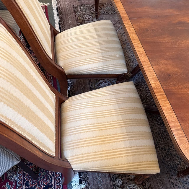 Ethan Allen French Regency Louis XVI Cherry Wood Dining Chairs, Set of Eight For Sale - Image 9 of 12