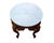 Mid 20th Century Rococo Revival Carved Wood and Marble Accent Table For Sale - Image 5 of 7