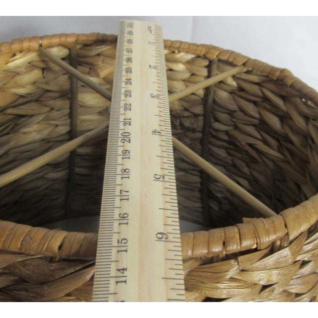 Mid 20th Century 10" Water Hyacinth Woven Lamp Shade For Sale - Image 10 of 11