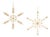 Gold Beaded Metal Snowflake Ornament (Set of 6) For Sale
