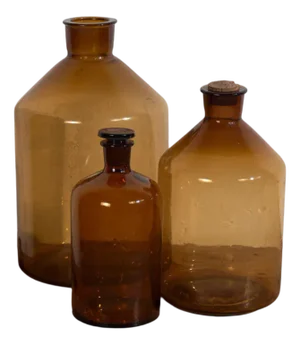 Apothecary Bottles, 1920s, Set of 3