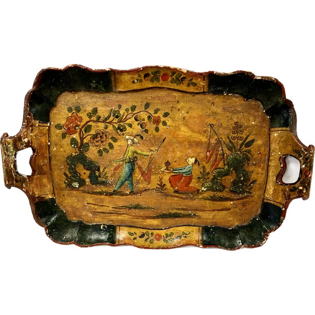 Brown 18th Century Venetian Wooden Tray For Sale - Image 8 of 8
