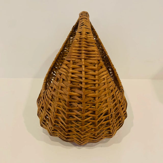 Vintage Woven Market Basket For Sale - Image 4 of 10