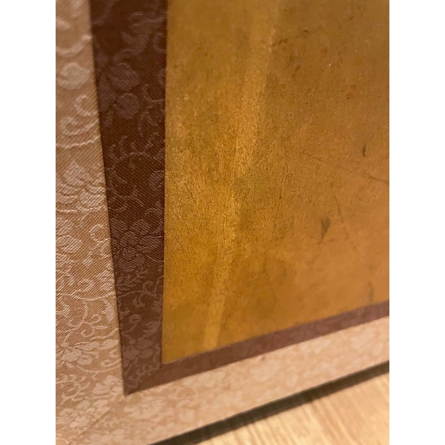 20thC. Mid-Century Modern Rimpa Style 2-Panel Folding Screen (Byōbu) – 54" X 54" For Sale - Image 11 of 11
