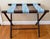 Wood Mid 20th Century Needlepoint Wood Luggage or Serving Tray Rack Stand For Sale - Image 7 of 8
