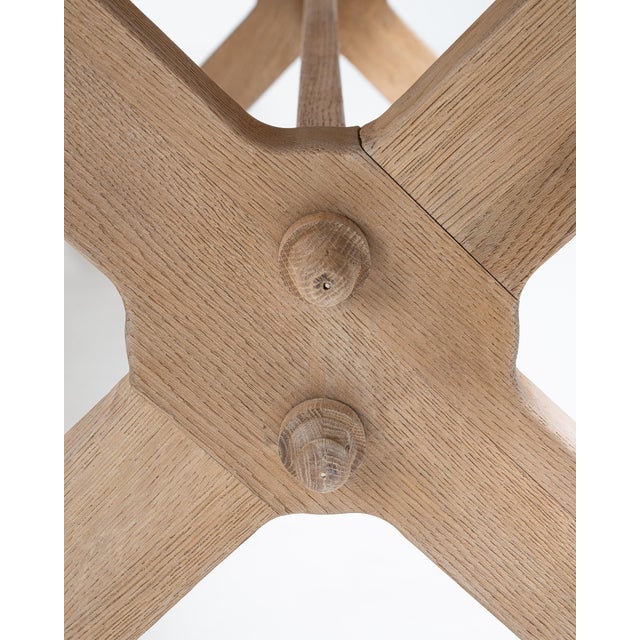 French Country Oak Trestle Dining Table, Antique, France, Circa 1970 For Sale - Image 3 of 13