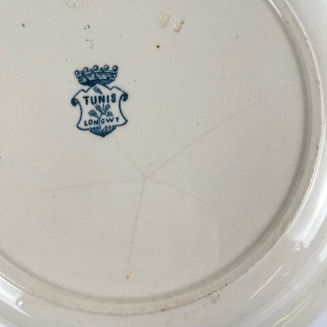 Blue Low Salad Bowl by Longwy, 1890s For Sale - Image 8 of 11