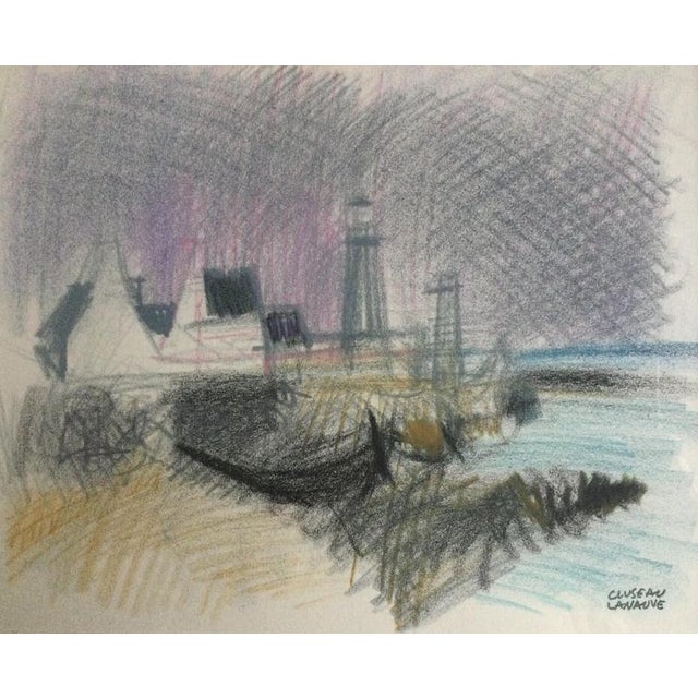 Jean CLUSEAU-LANAUVE 1914-1997 Brittany landscape Pastel on paper mounted on cardboard Signed lower right 28x32cm framed...