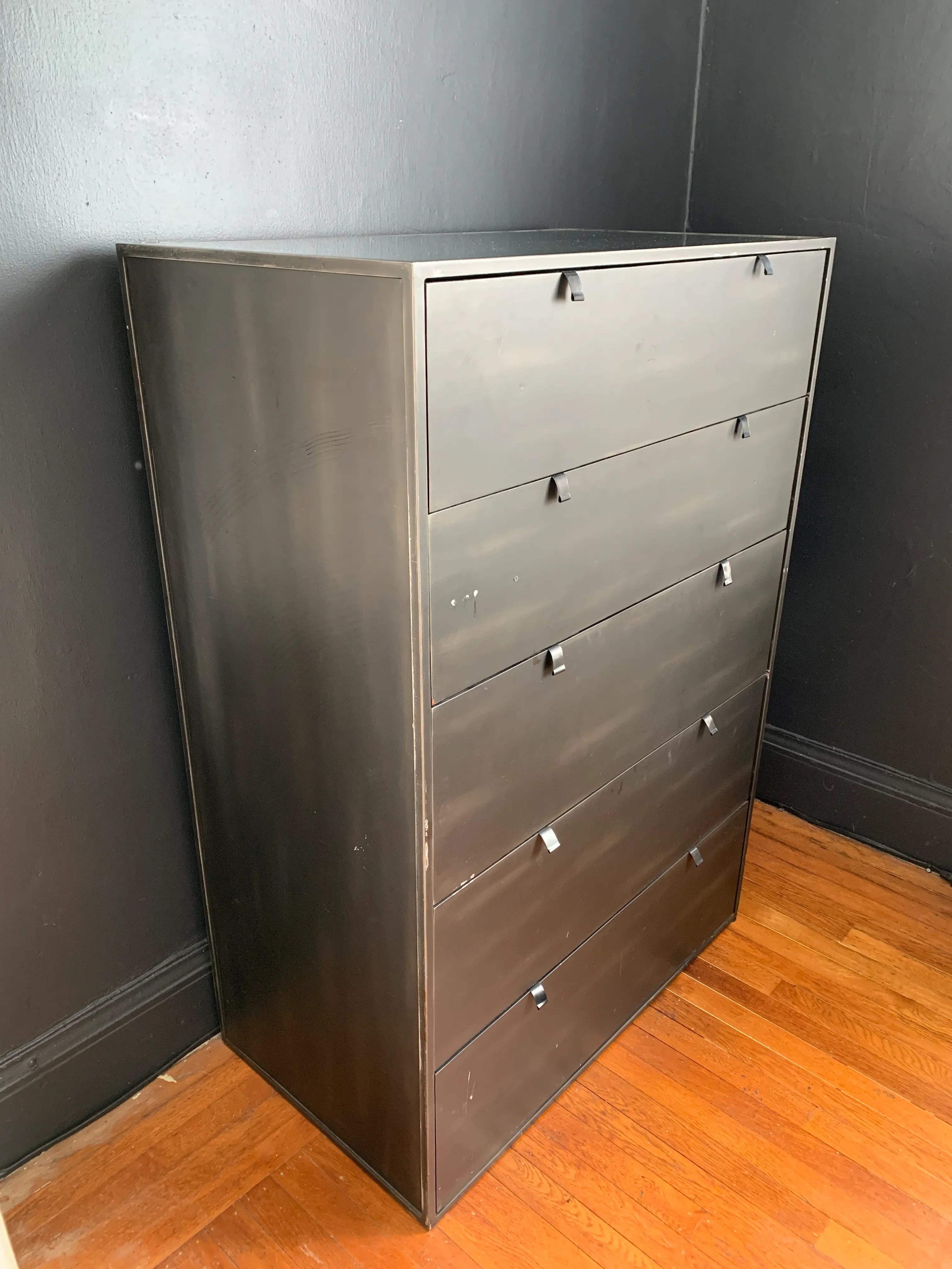 restoration hardware metal dresser RESTORATION HARDWARE Annecy Metal-Wrapped 5 Drawer Dresser