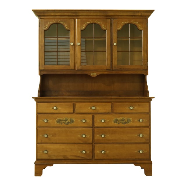 Hitchcock Stenciled Maple Early American China Hutch Chairish