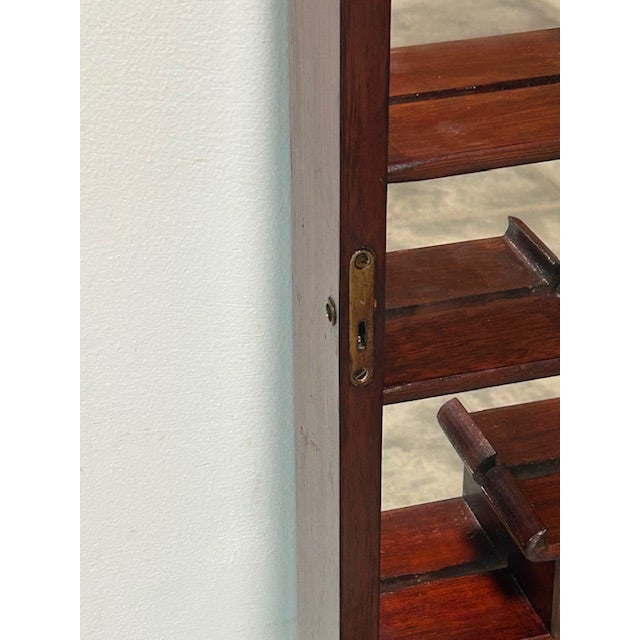 Vintage Chinese Solid Rosewood Oriental Wall Curio For Sale - Image 11 of 16