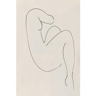 Anna Bertrand, A Woman II, Ink on Paper For Sale