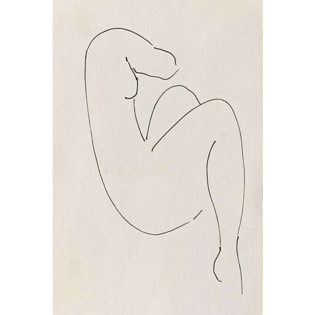 Anna Bertrand, A Woman II, Ink on Paper For Sale