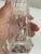 Art Deco Vintage Hand Cut Thick Crystal Etched Satin Floral Scene Elegant Perfume Bottle For Sale - Image 3 of 13