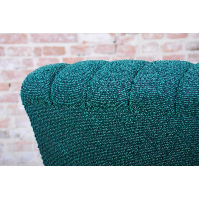 Art Deco Armchair in Walnut and Fabric, Czech, 1920s For Sale - Image 6 of 10