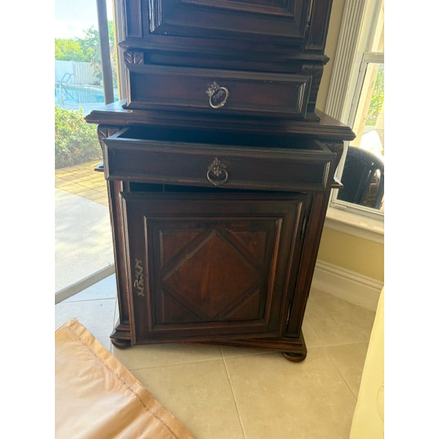 Antique French Louis XVI Buffet a Deux Corps or Cupboard, For Sale In West Palm - Image 6 of 9