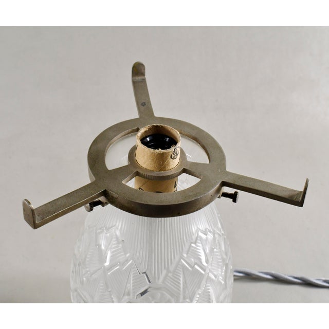 1920s Small French Art Deco Lamp by Genet Et Michon - 1925 France For Sale - Image 5 of 13