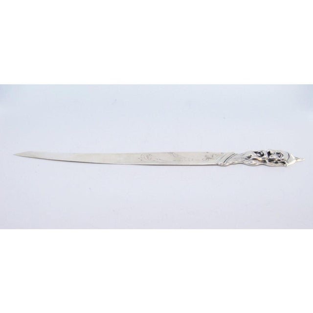 Silver Letter Opener with Engraving For Sale - Image 3 of 7
