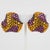 Contemporary Richard Kerr Jeweled Clip Earrings Purple and Topaz Paste For Sale - Image 3 of 7