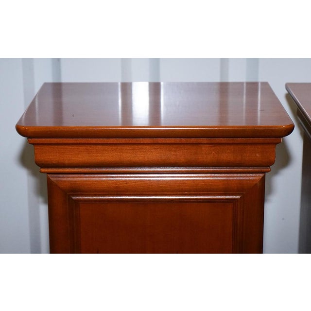 Vintage French Style Cherrywood Nightstands, Set of 2 For Sale - Image 4 of 18