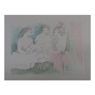 Marie Laurencin, Three Friends With a Guitar, 1928, Lithograph For Sale